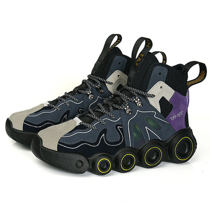 StrideUp Pro Men's High-Top Sneakers | Breathable Lace-Up Casual Sports Shoes