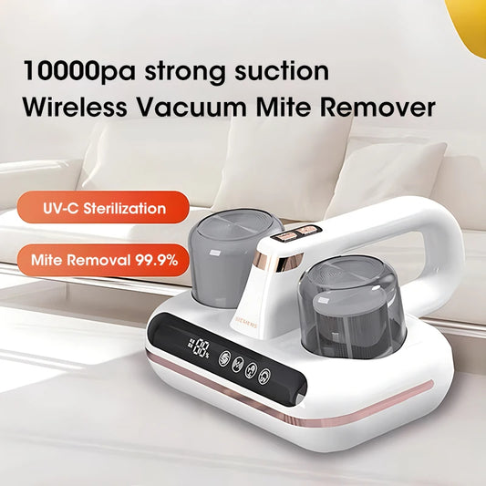 UV Mattress Vacuum Cleaner - Cordless Handheld Dust Mite Remover with Powerful Suction