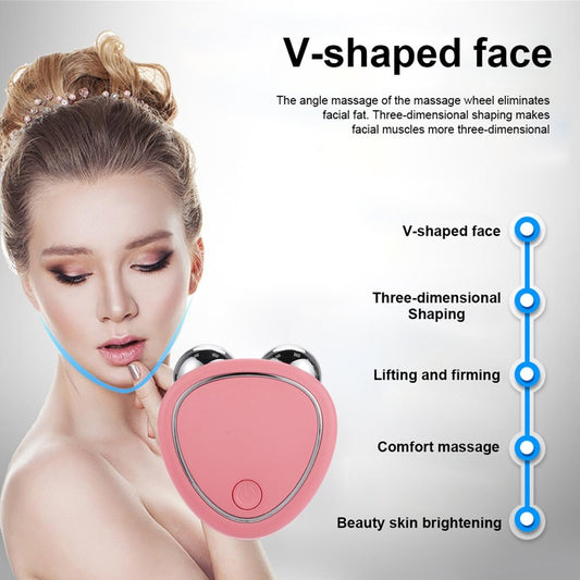 Facial Microcurrent Beauty Device – Lift, Firm & De-Puff Skin